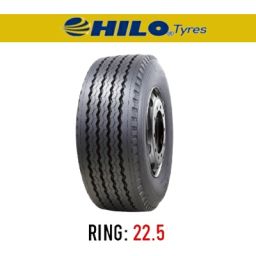لاستیک خودرو هیلو مدل 396 (گل جلو و عقب، 4 خط) سایز 385/65R22.5