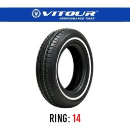 لاستیک خودرو ویتور مدل Galaxy R1 سایز  185/70R14 (دور سفید)